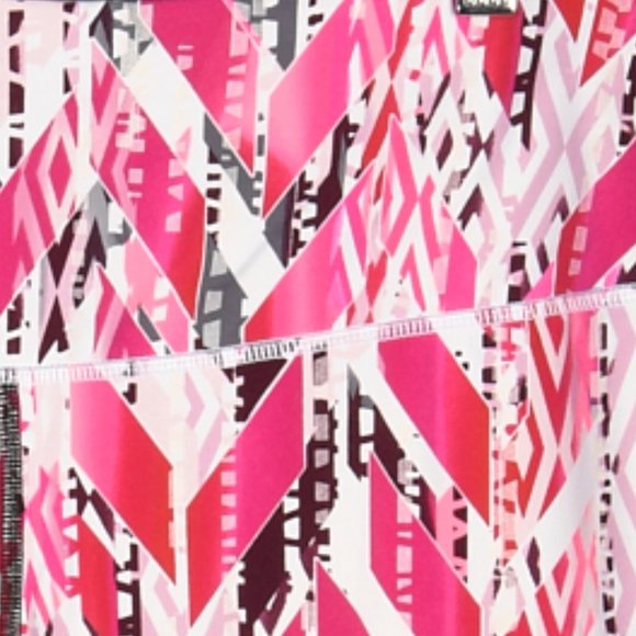 Victoria's Secret Sport VSX Women's Small Knockout Capri Leggings Pink Black Geo - Picture 4 of 4